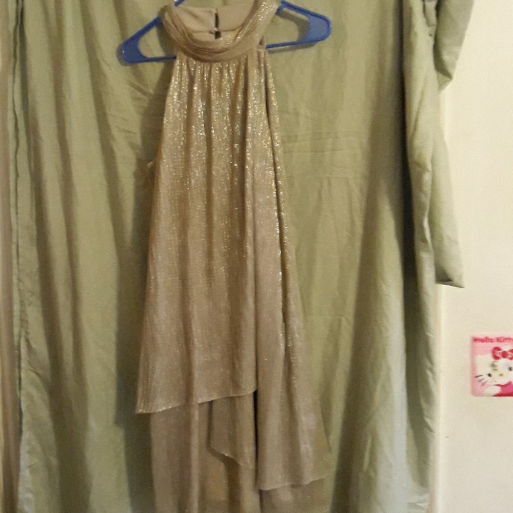 Gold cocktail dress